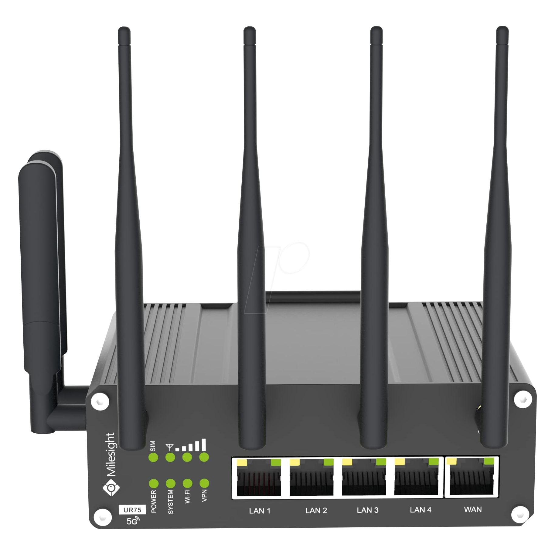 Milesight IoT Ind. Cellular Router UR75 5G GPS Wi-Fi (UR75-500GL-G-W)