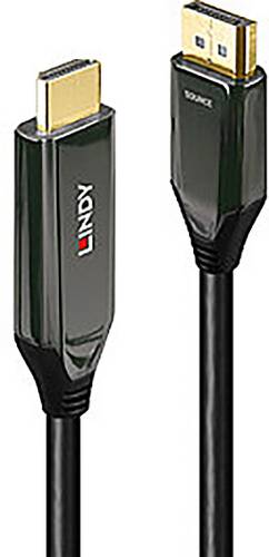 LINDY DisplayPort / HDMI Adapterkabel DisplayPort Stecker, HDMI-A Stecker 3.00m Schwarz 40932 DisplayPort-Kabel