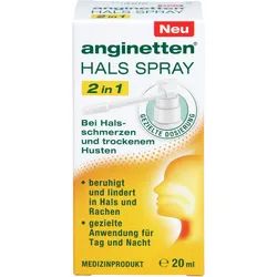 Anginetten Halsspray Spr 2In1 Erw 20 ML