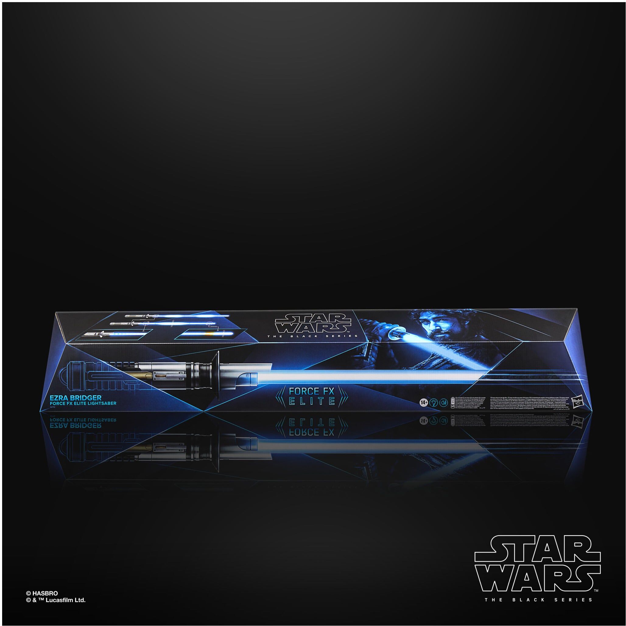 Hasbro Star Wars The Black Series Force FX Elite Ezra Bridger Lightsaber - Blue Removable LED Blade - Officially Licensed Collectible