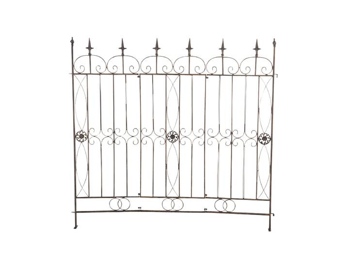 CLP Gartenzaun Mangold Eisen Steckzaun Landhausstil Rankzaun Garten Terrasse Farbe bronze