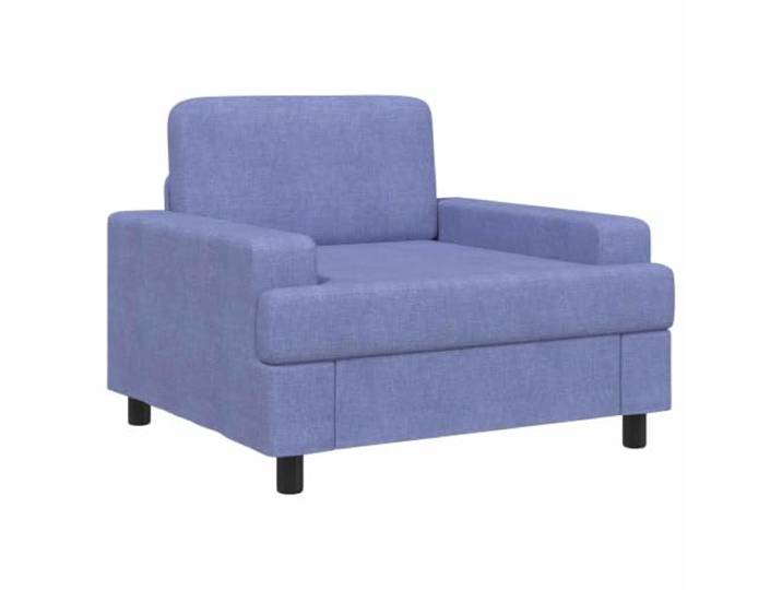 Stoffsessel Jeans Blau Mit Holz Und Metall Rahmen Polyesterbezug,Boxkissen-Sitz,verbreiterte Armlehnen,Kunststofffüße,Innenbereich