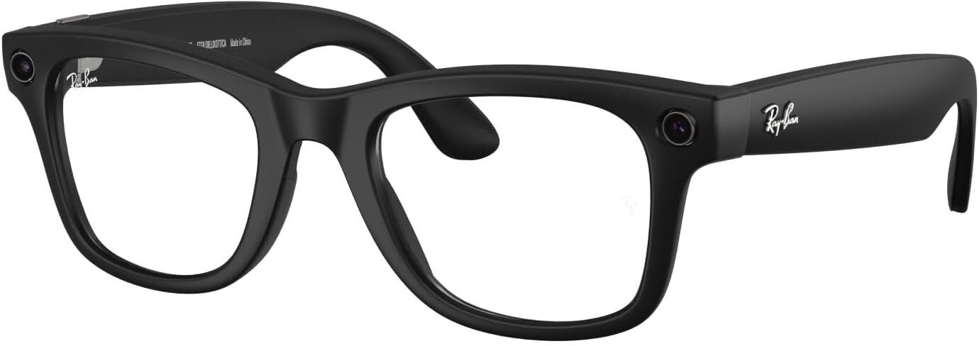 Ray-Ban Meta Wayfarer (Gen 2) Glasses Matte Black with Clear Lenses, New