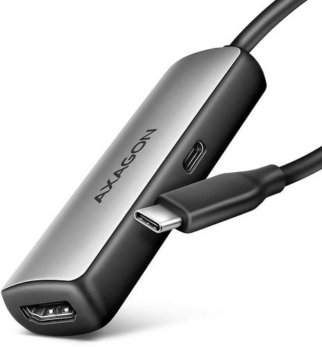 AXAGON USB-C Adapter [1x USB-C 3.0 Stecker - 1x HDMI-Buchse, USB-C Buchse (Power Delivery)] RVC-HI8KPD 16cm