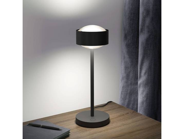 Top Light LED Tischlampe Puk! 120 Eye Table, dimmbar, schwarz, für Wohn- / Esszimmer, Aluminium, Modern, LED Tischlampe