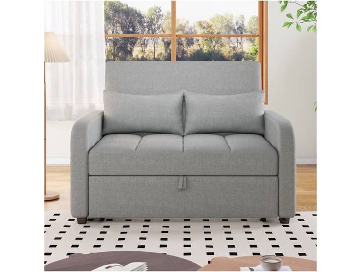 Meuble canapé-lit 180x127 cm avec dos réglable conçu pour optimiser l'espace des petites surfaces et studios