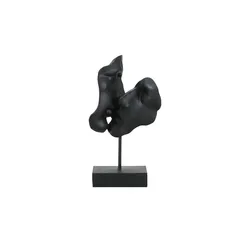 HOME STORY Deko Figur Gesichter   , schwarz , Polyresin (Kunstharz),Metall , Maße (cm): B: 17,5 H: 32 T: 9.5