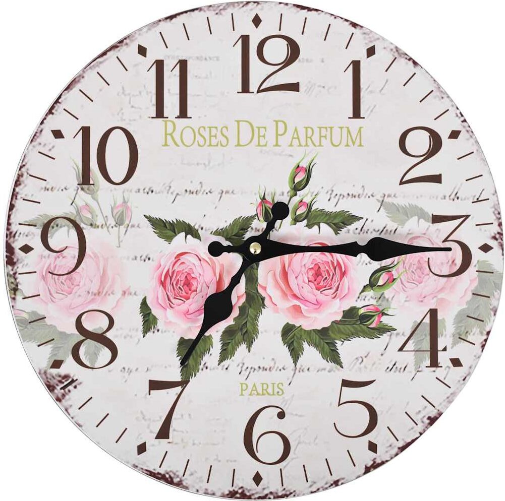 vidaXL Horloge murale vintage Fleur 30 cm