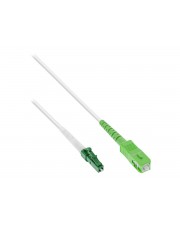InLine LWL Simplex Kabel FTTH LC/APC 8° zu SC/APC 9/125µm OS2 15m -40°C-85°C (88415)