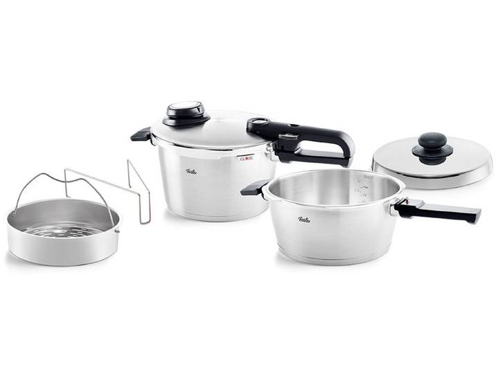 Schnellkochtopf FISSLER Vitavit Premium , silber (silberfarben), Töpfe, Schnellkochtopf, Premium Qualität – Made in Germany