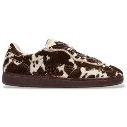HOFF für Damen. 22619410 Braune Park Print Leder Turnschuhe (39), Wohnung, Schnürsenkel, Lässig, Tierdruck