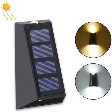Everyday Crate Solar Wall Lights Up And Down Outdoor Garden Fence Lamps warm+white Light