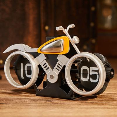 Daily Discovery Vintage Flip Clock Automatic Page Turning Retro Flip Clock For Home Office Desktop Decor sliver