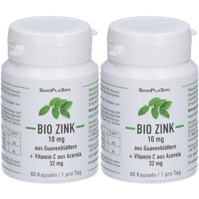 BIO Zink 10 mg aus Guavenblatt mit Bio Vit.C HKP 2x 2x60 St Hartkapseln