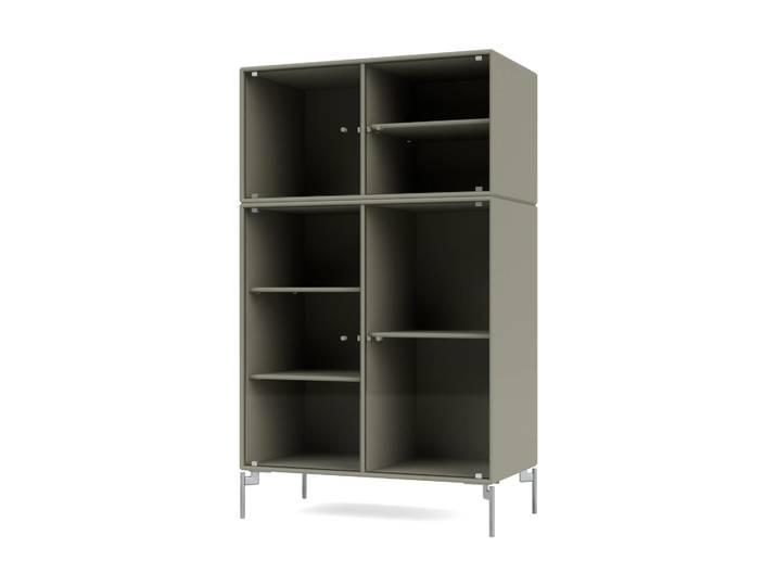 Montana Ripple III Vitrinenschrank 69,6x117,6x38 cm Fennel-Beine chrome