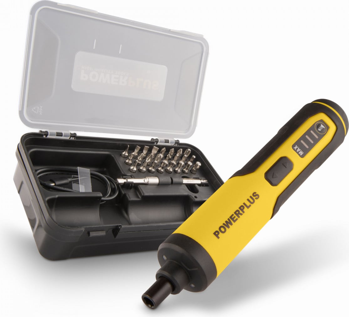 Powerplus Accuboormachine POWX00420, 4V, inclusief accessoires