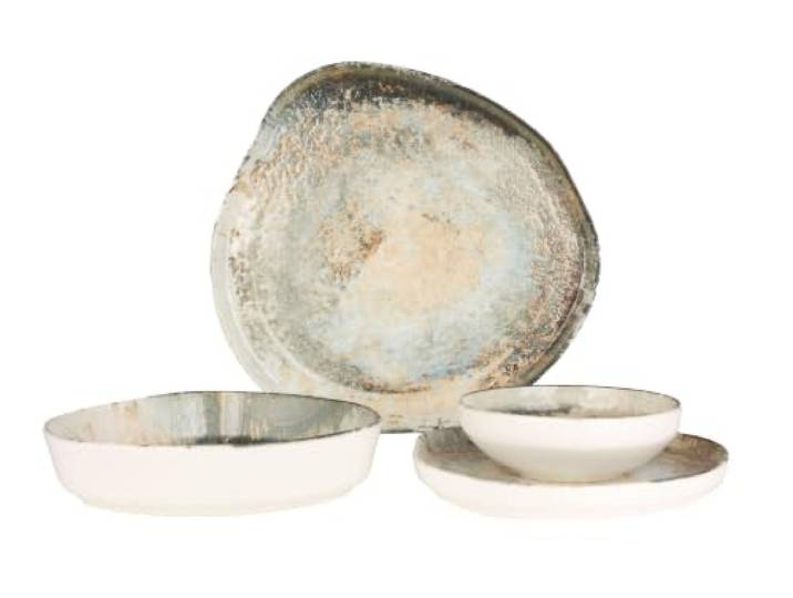 Rinart Geschirrset - Obvara - 24 teilig - 6 Personen - Porzellan