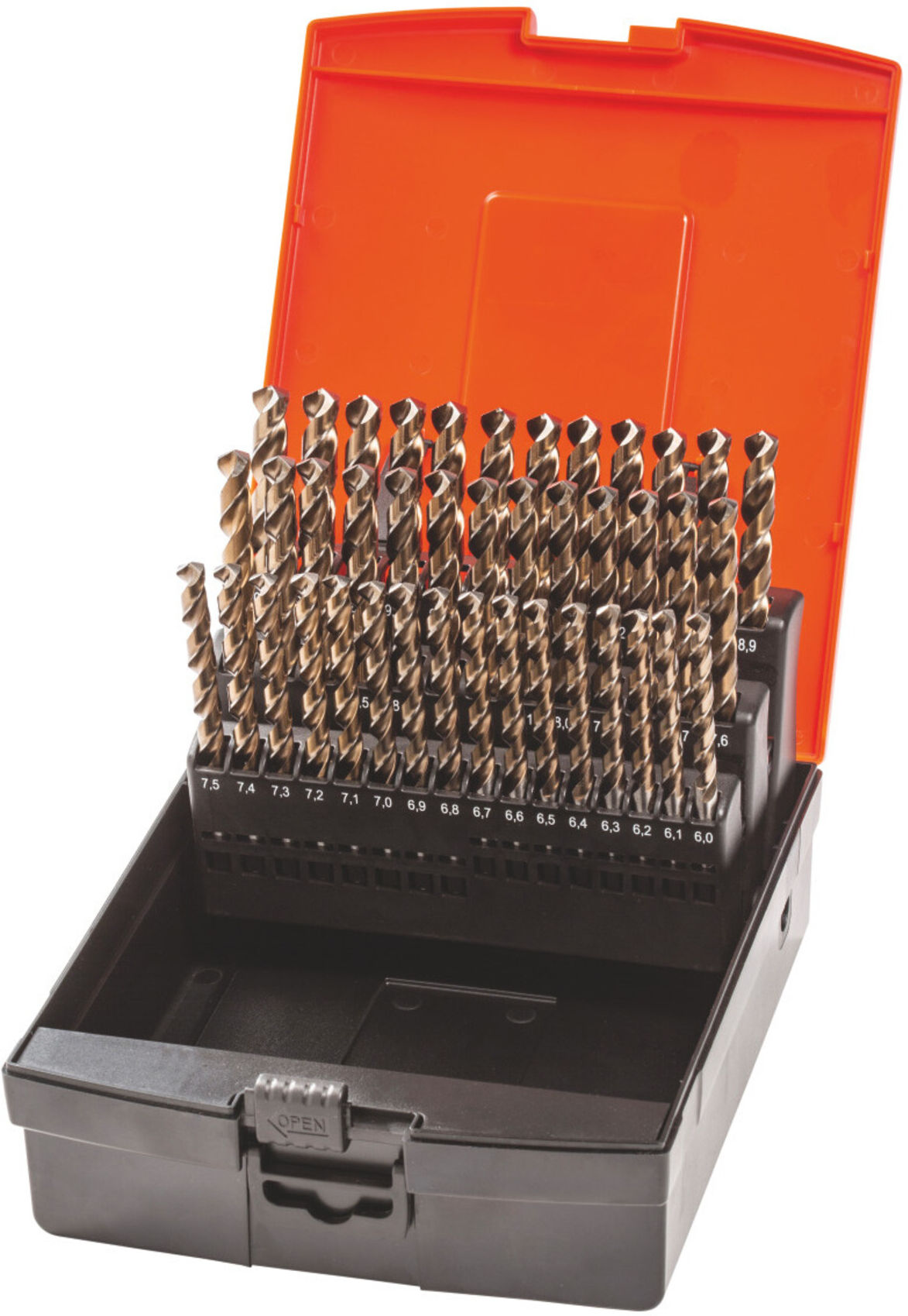 Holex CleverDrill Spiralbohrer-Satz HSS Nr. 114031 mit Kassette, Typ: 6-10   für Bohrungen in Stahl und Metall mit Zentrierung, 115051 6-10)