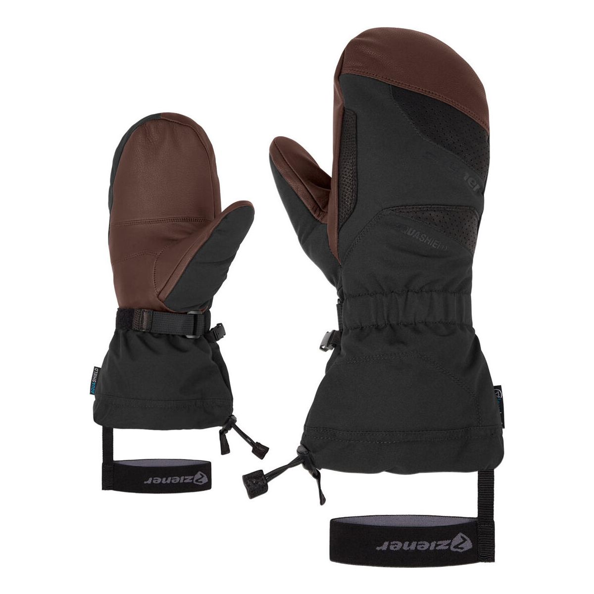 Ziener Gaikus-z AS AW Mitten Glove man black.dark brown (12335) 7,5 111019-12335-7,5