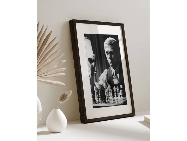 Affiche Steve McQueen - Thomas Crown Revêtement : verre acrylique Structure : hêtre laqué Multicolore 33 x 43cm