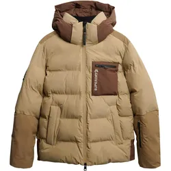 Superdry, Herren, Skijacke, Ski Sports Steppjacke im Farbblock-Design (XL), Beige