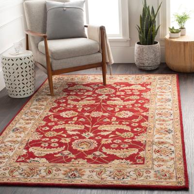 Livabliss "Hand-tufted Kaiser Red Wool Area Rug - 9'9"" Round"
