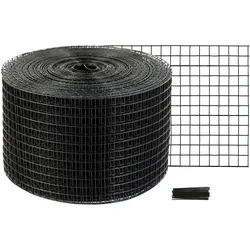 VEVOR Vogelschutz für Solarmodule, 20,3 x 30,5 m, Taubenabwehr Solaranlagengitter mit 50 Reifendrähten, Solarmodul-Schutz mit rostfreier PVC-Beschichtung, 12 mm Drahtrollengeflecht