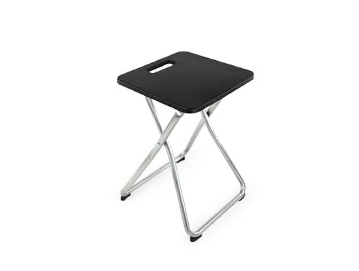 GUNDE Tabouret pliant - Charge maximale : 100 kg - Léger et stable - Noir