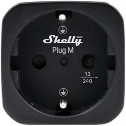 Shelly, Smart Plug, Plug M Gen3 Black Smarter Zwischenstecker BT WLAN 4er Set schwarz