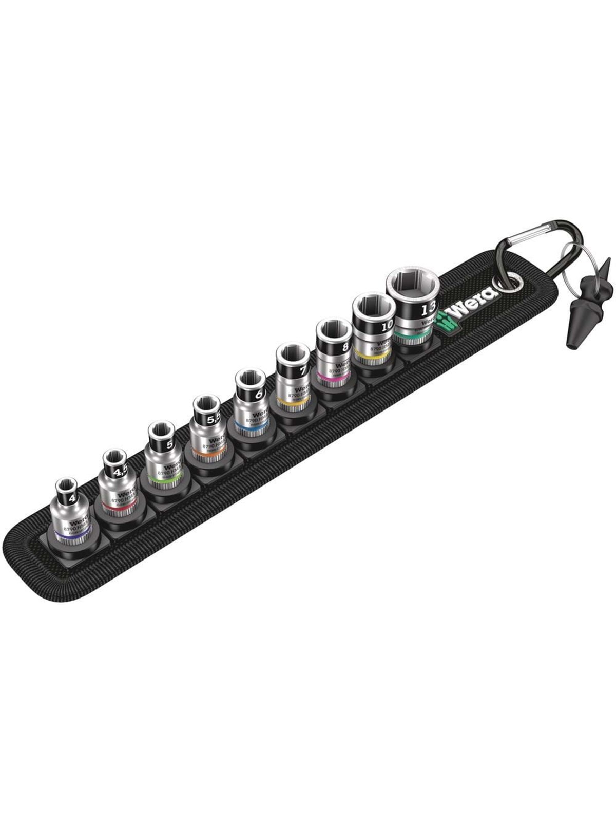 Wera Belt 1 Zyklop Steckschlüsseleinsatz-Satz, mit Haltefunktion, 1/4"-Antrieb, 10-teilig