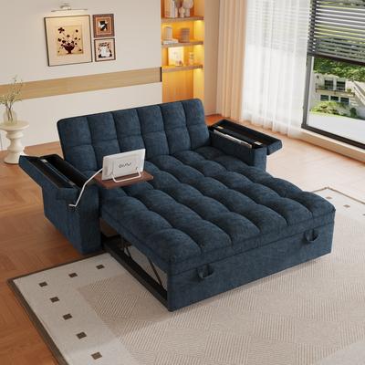 Direct Wicker "65 ""3-in-1 Foldable Large-sized Chenille Sofa Bed"