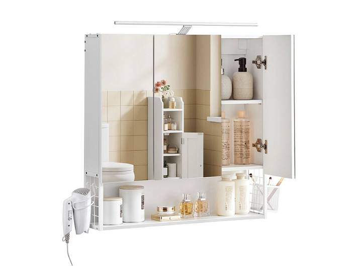 Badezimmerschrank VASAGLE Wolkenweiss