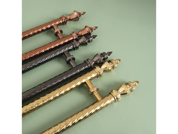 Poignée de porte marketen forme de H, poignée de porte en bois, acier inoxydable, double face, poussée, nervure, brossée, adaptée pour porte en verre