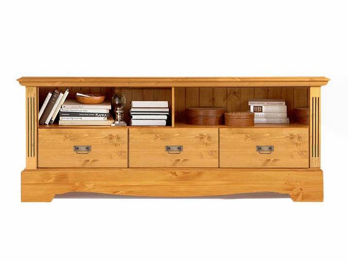 Casamia TV-Board TV Lowboard TV Schrank Florenz mit Staufach und 3 Schubladen Pinie Nor
