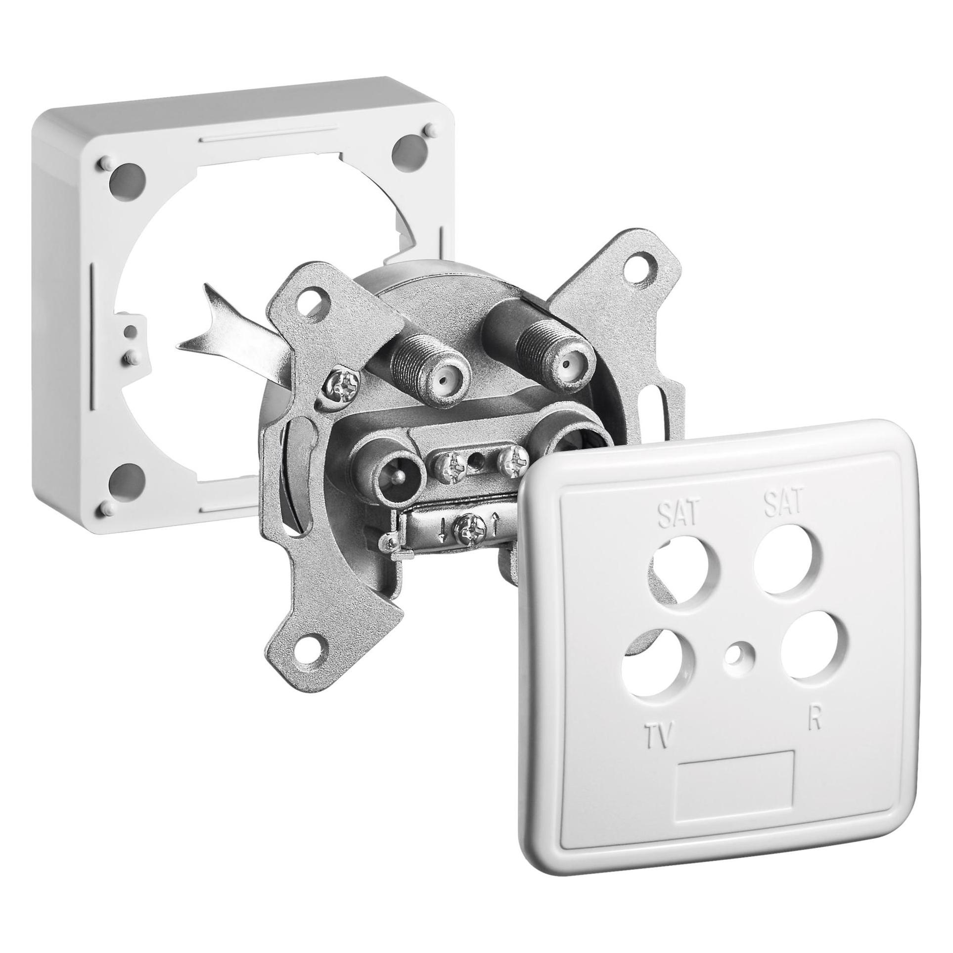 Goobay Komplettset: Antennen-Stich-/Enddose (Antennendose) (67089)