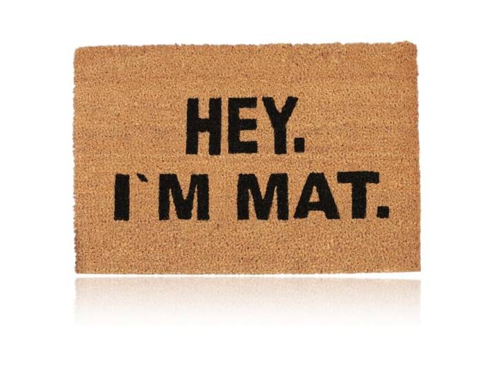 Relaxdays Fußmatte Kokos I'M MAT