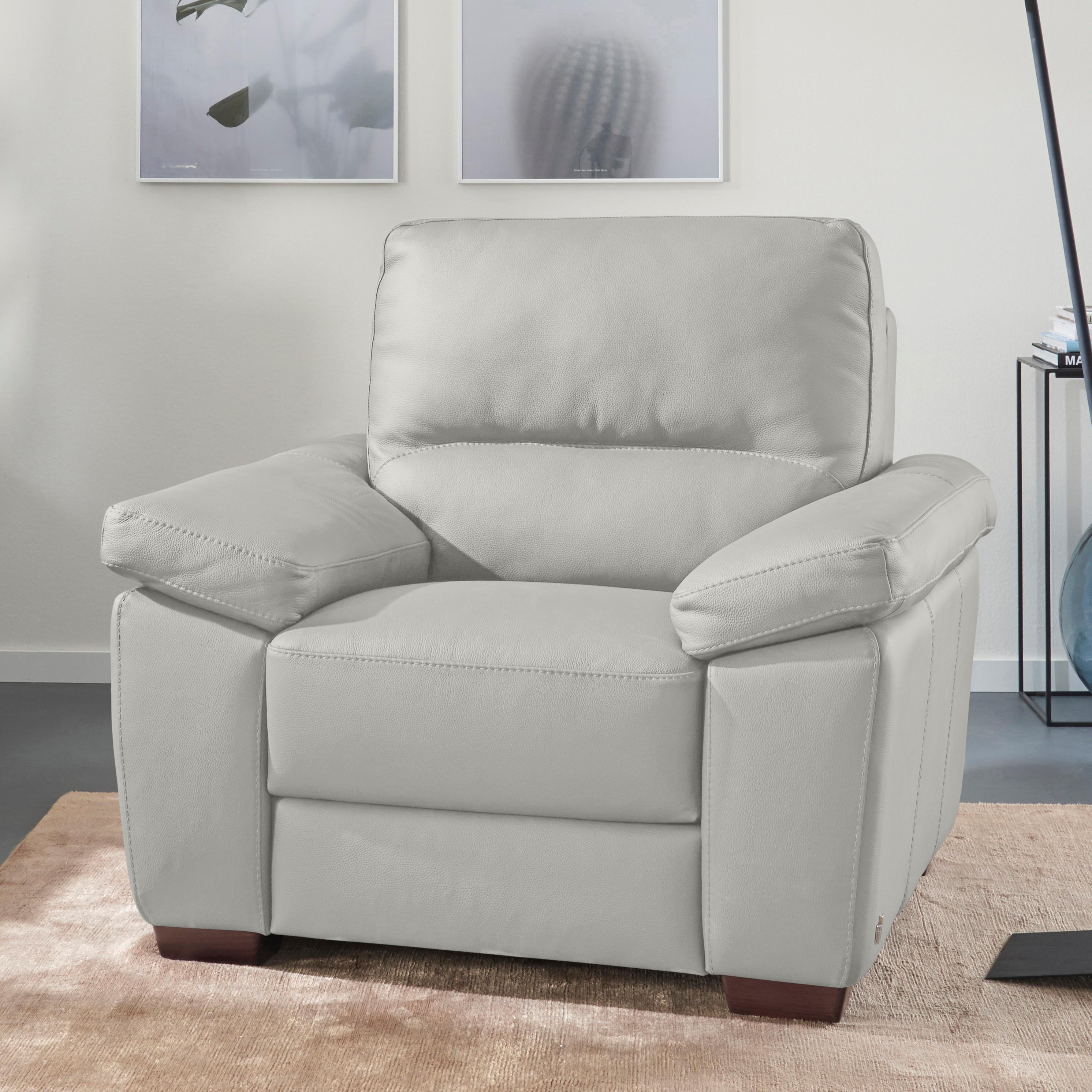 Sessel CALIA ITALIA "Gaia, hochwertiger, edler Ledersessel mit erstklassigem Sitzkomfort", braun (tortora), B:100cm H:92cm T:94cm, Leder SORRENTO - 100% Leder;Leder BULL - 100% Leder, Sessel, Sessel, in zwei hochwertigen Lederqualitäten tortora Leder SORR