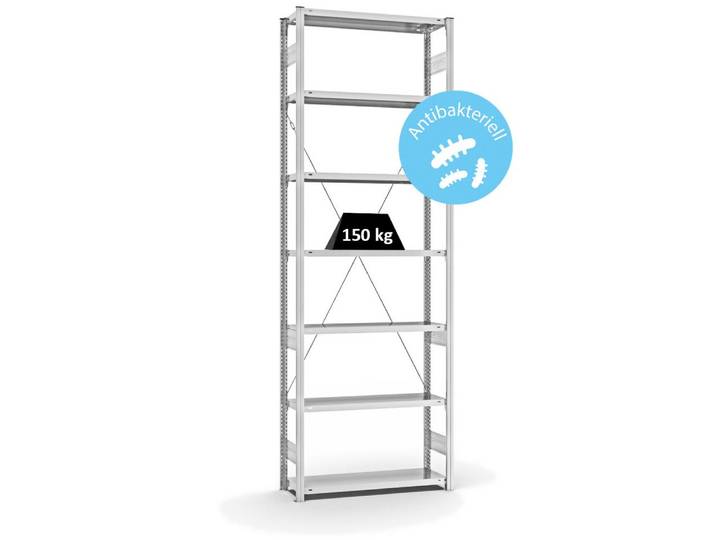 PROREGAL® Schwerlastregal MAGNUS antibakterielle Beschichtung Made in Germany Stecksystem