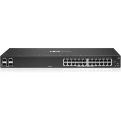 Aruba HPE Networking CX 6000 24p 10M/100M/1G 4p SFP 1G Switch EU en (28 Ports), Netzwerk Switch, Schwarz