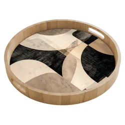 TABLETT Abstrakt - Formen - Modern - Beige Frühstücksbrett 50x50 cm