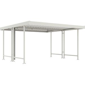 WSM Fahrradunterstand Leipzig L44, grauweiß, aus Metall, offen, (B/T) 430 x 440cm
