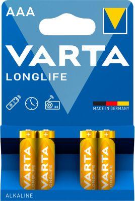 Micro-Batterie AAA VARTA Longlife, 1,5 V, 4 Stück