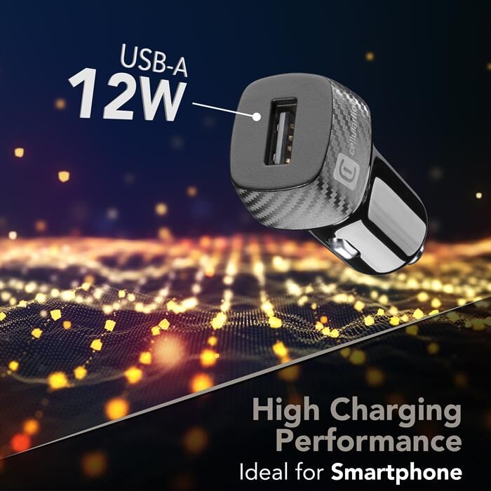 Cellular Line Usb Car Charger 12w Cbrusb12wk-nero