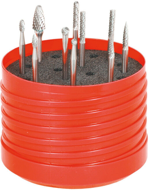 HOLEX Jeu de 10 petites fraises rotatives Z7 − moyenne, denture croisée (546970)