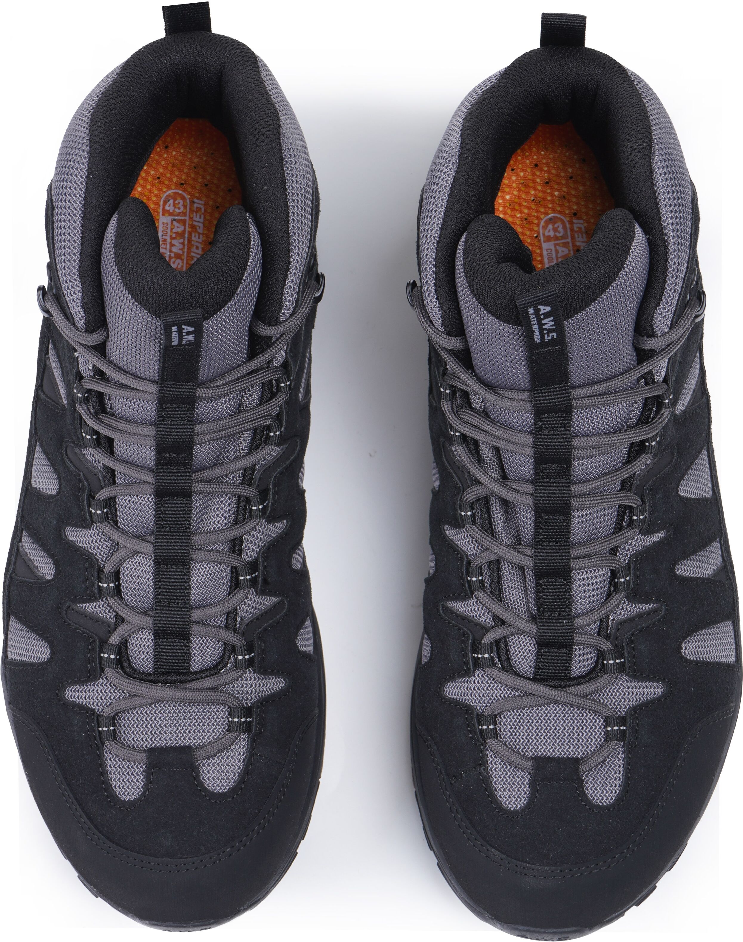 Wanderschuh ICEPEAK "AURA MC MR", Herren, Gr. 44, atmungsaktiv, grau (lead, grau), Synthetik, Textil, Schuhe Wanderschuh, wasserdicht lead, grau 44, atmungsaktiv
