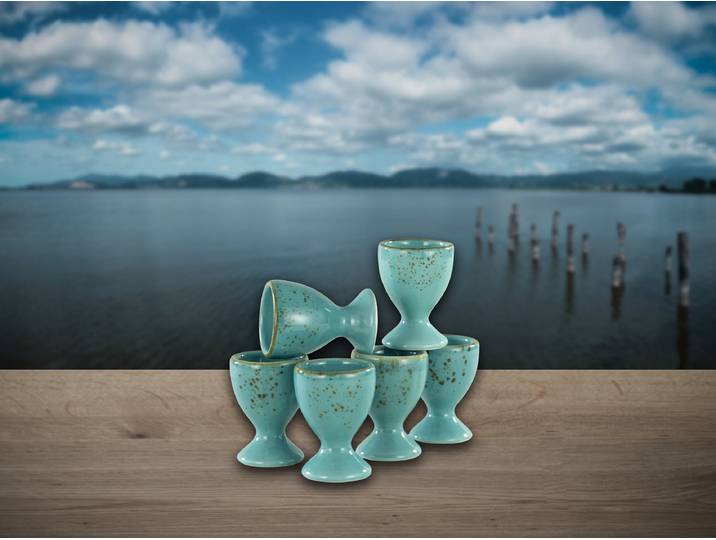 Eierbecher Nature Collection 6er-Set Ø 6cm Blau/Aqua