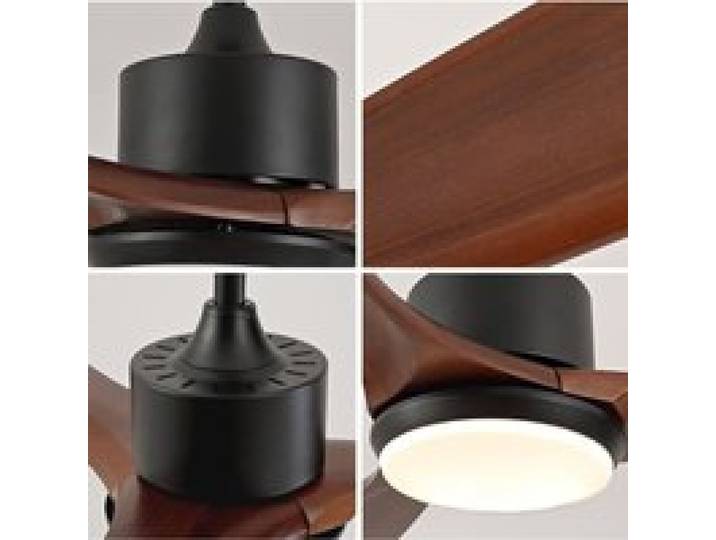 Ventilateur de Plafond 70 Pouces 3 Pales Bois Moteur DC Silencieux 3CCT LED Télécommande
