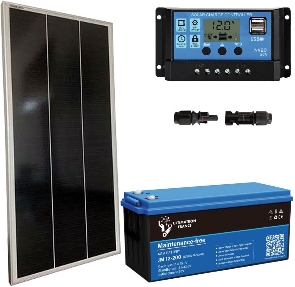Saros Selection Kit fotovoltaico ad isola 200Wp per luoghi isolati   STARTER+200