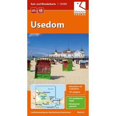 Rad- und Wanderkarte Usedom, Sonstige von , Klemmer-Verlag, 978-3-940175-09-0