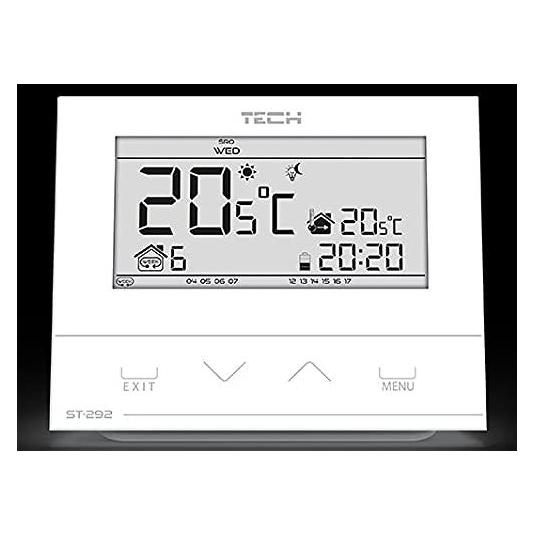 Tech Air ST-292V3 kabelgebundener Raumregler L-5 (3 mm Glas) weiss (ST292V3WH)